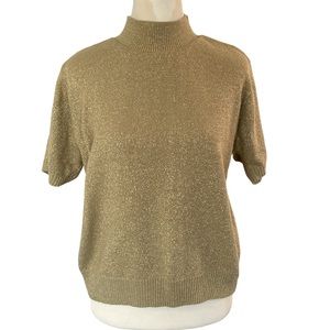 Vintage Bedford Fair Metallic Gold Sweater